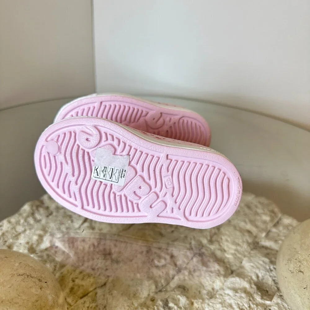 NATIVE Shoes Kids' Jefferson Bling Slip-On Sneaker in Barely Pink Bling/ White